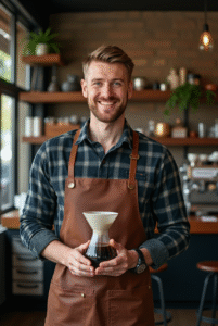a 35 year old male american coffee expert standing inside a modern artisanal caf in portland oregon rzhfsz3j2wdfv33ug1i6 2 1
